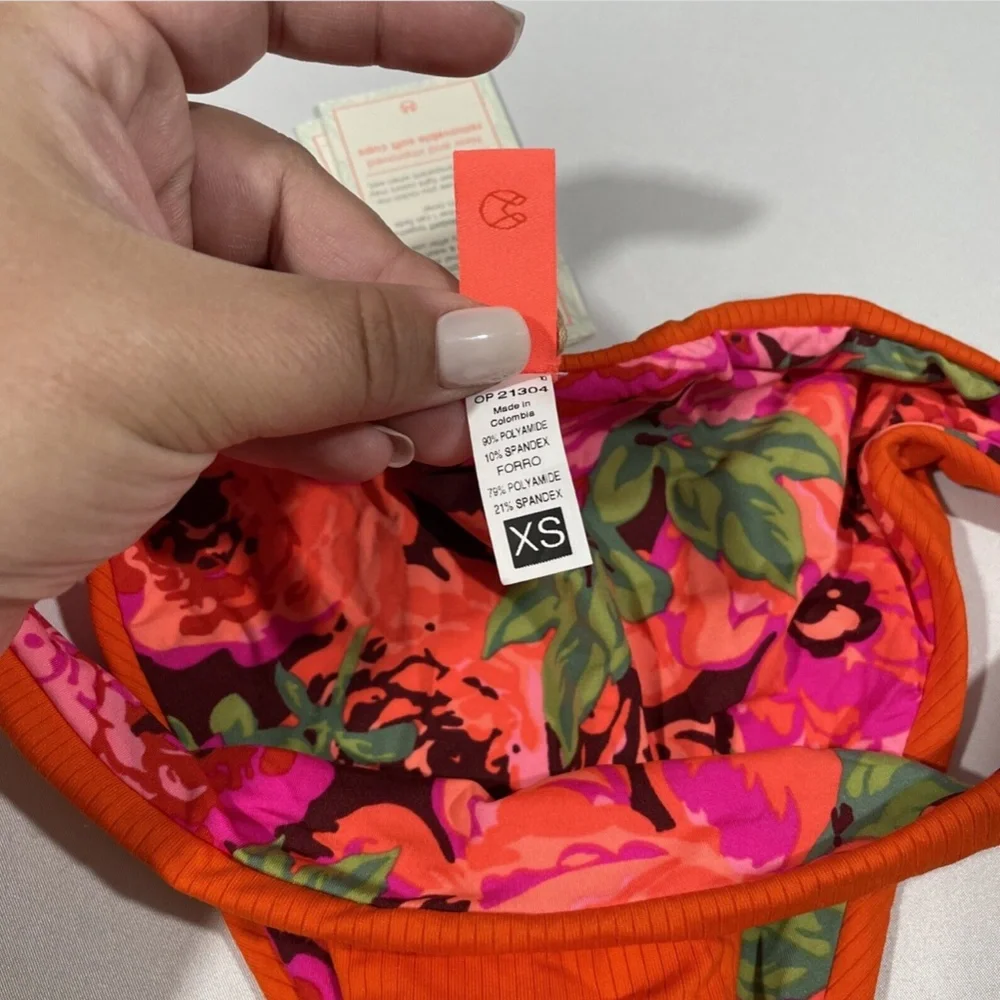 NWT‎ Maaji [ XS ] Ginger Orange Flirt Reversible Bikini Bottoms